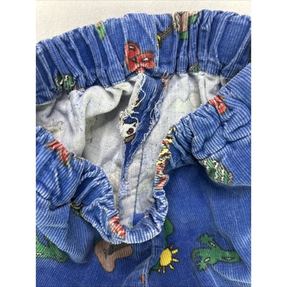 Vintage Boys Corduroy Pants Toddler 3T Blue Red Green Lot 80s 90s Hand Made - Picture 4 of 14